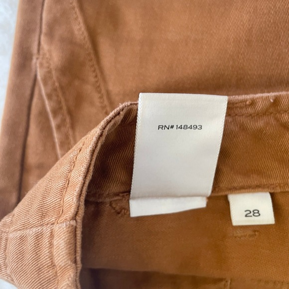 Doen The Wilder Pants Wide Leg High Rise Orange Brown Size 28 - Picture 7 of 12